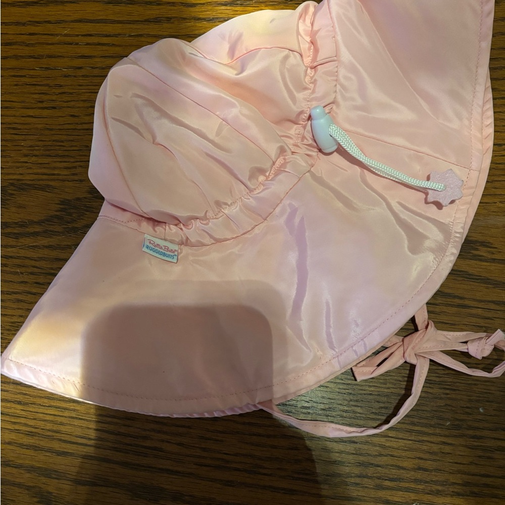 Ruffle butts pink adjustable waterproof sun hat